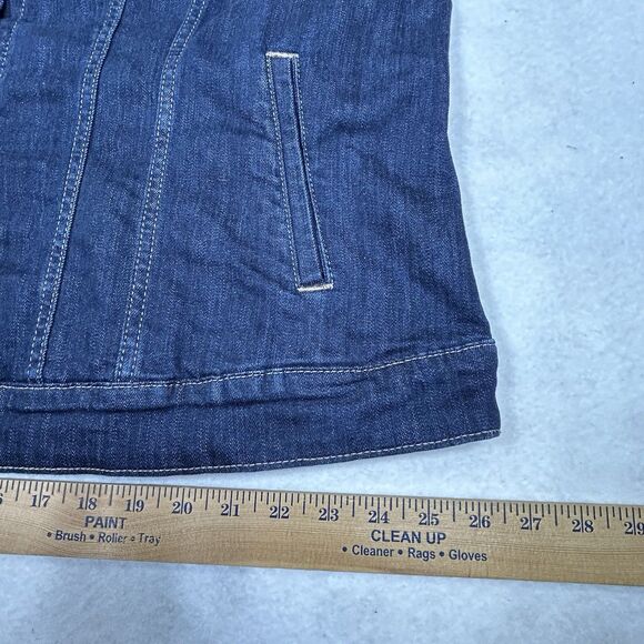Levi’s Women’s Blue Denim Jean Jacket 3X Button Up Trucker Western Stretch - Picture 9 of 13